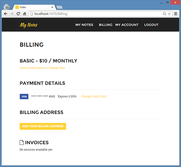 Updated Billing Template