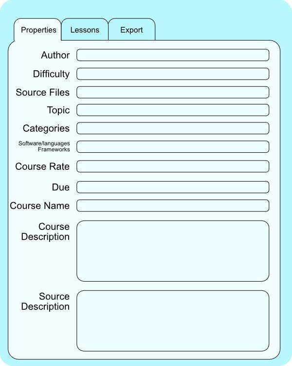 Course Properties Form