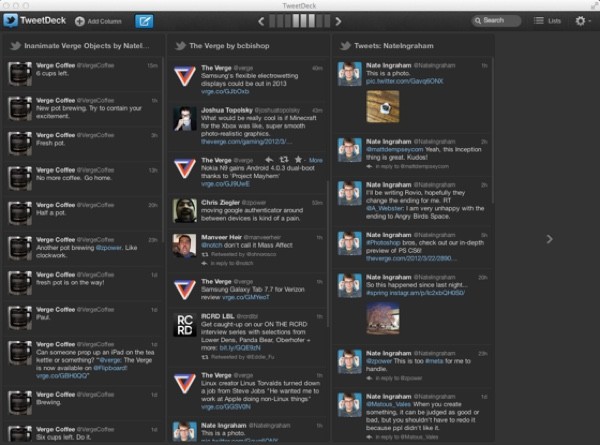 TweetDeck List View Column