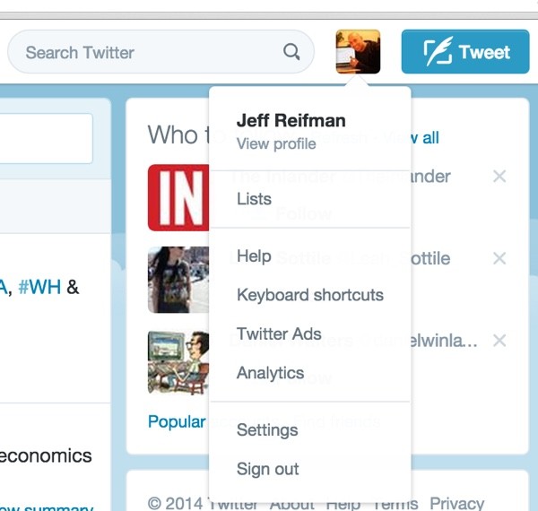 Access to Twitter Lists is Secondary in the User Interface