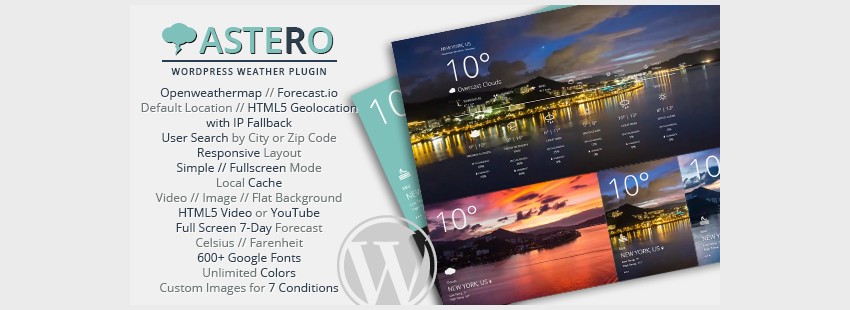 Astero WordPress Weather Plugin