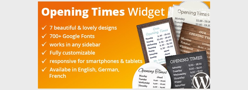 Opening Time Widget