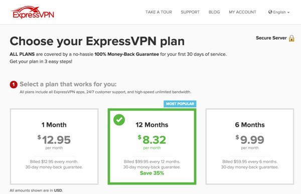 Using a VPN Sign up at ExpressVPN