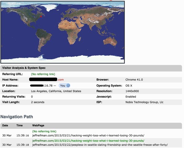 Using VPN - verifying statcounter exit traffic