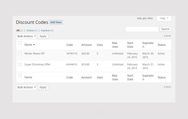  Easy Digital Downloads Managing Discount Codes