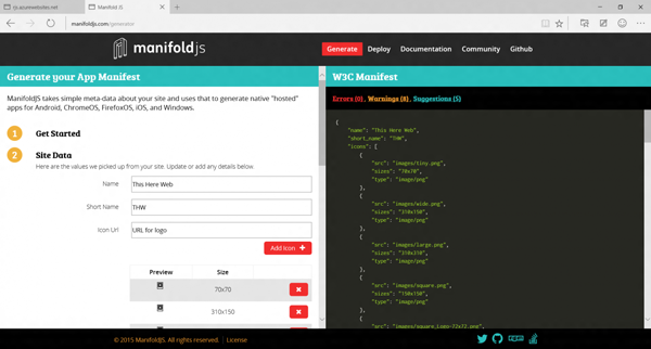 Web-Based Manifest Generator