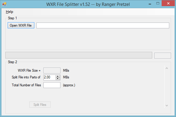 WXR File Splitter screenshot
