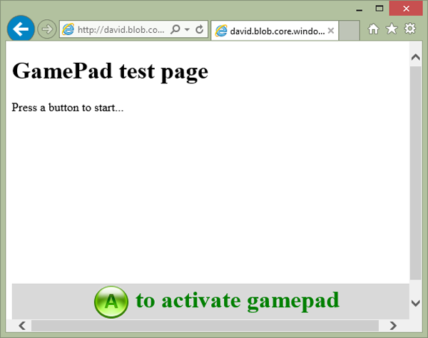 GamePad test page