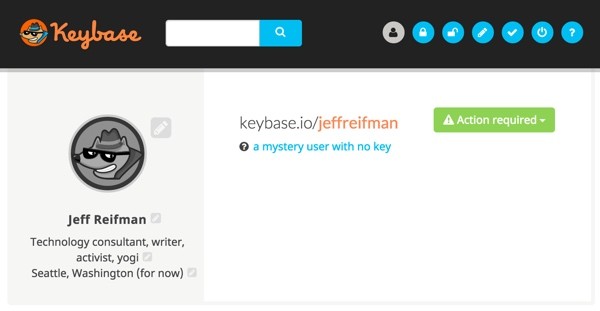 Keybase My new user profile