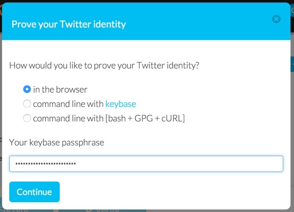 Keybase Prove Your Twitter Identity in the Browser