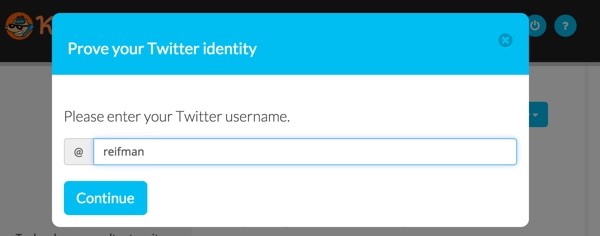 Keybase Prove Your Twitter Identity