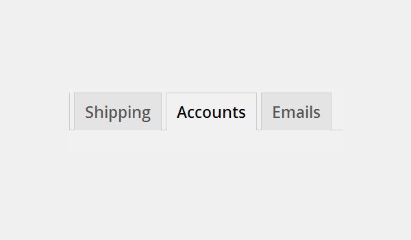 Accounts Settings in WooCommerce