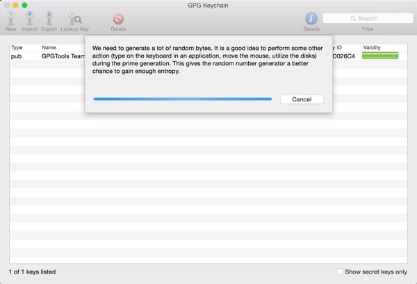 GPG Suite Calculating Your New Key Pair