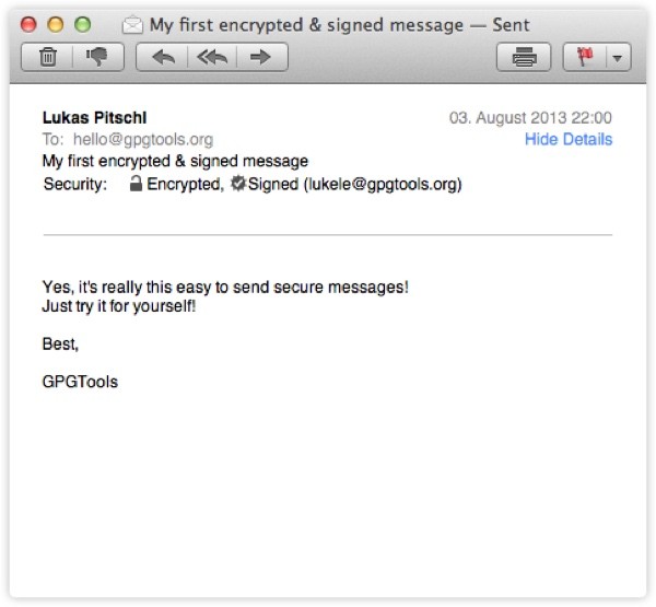GPG Tools Decrypting a Received Message