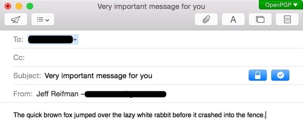 GPG Tools Sending an encrypted message with digital signature apple mail