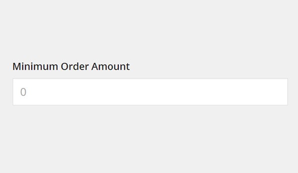 Minimum Order Amount