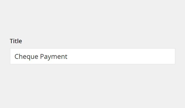 Title of Cheque Payment gateway
