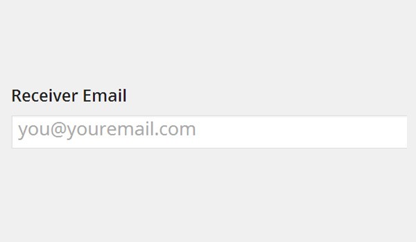 Receiver email address