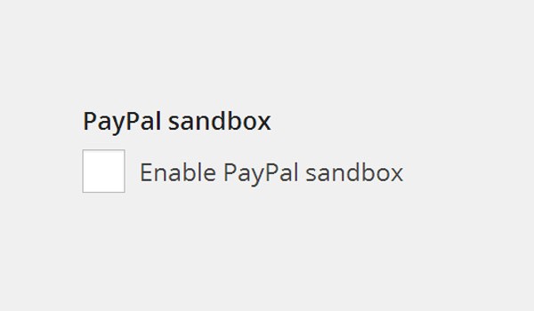 Enable PayPal sandbox
