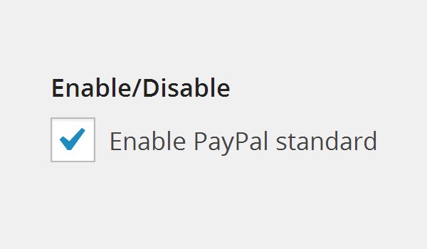 EnableDisable PayPal standard