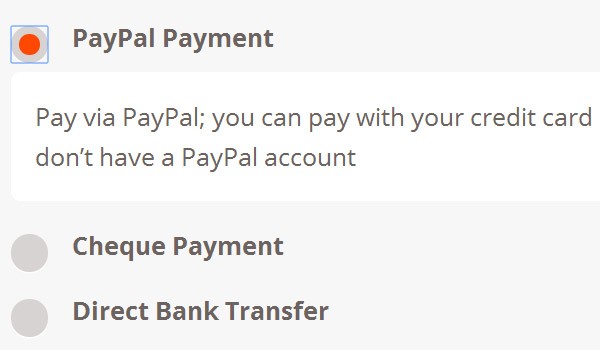 PayPal description