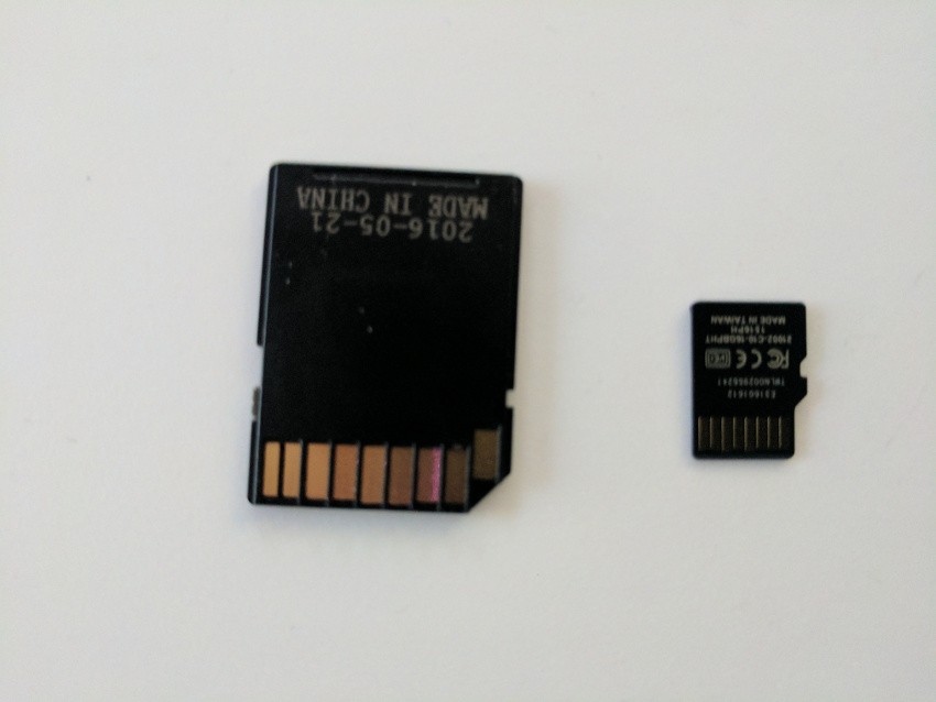 SD card and adapter