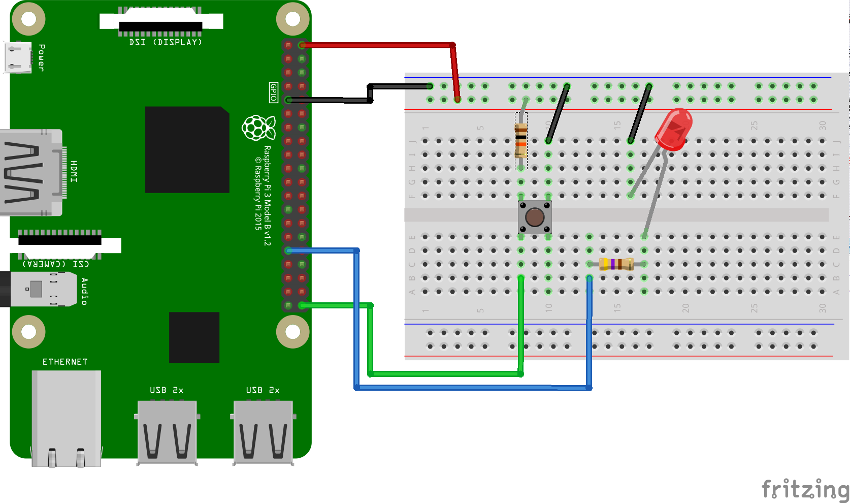 Wiring diagram for Raspberry Pi