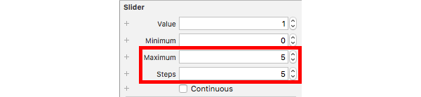 Slider attributes