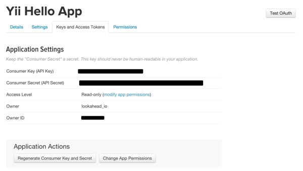 Twitter Apps App Keys and Access Tokens
