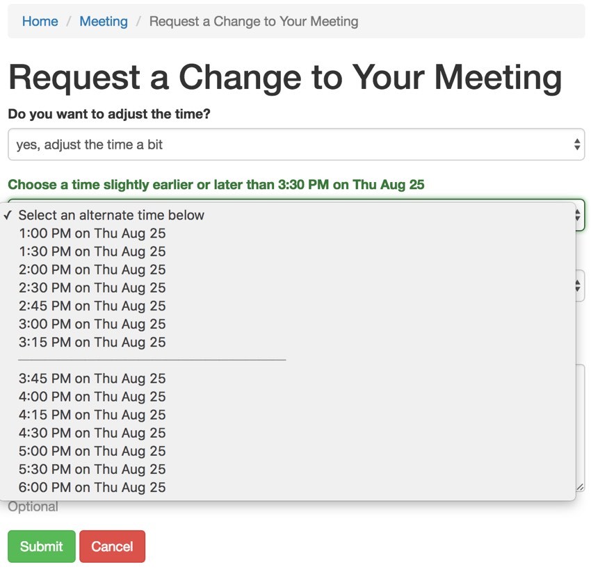 Build Your Startup Request Scheduling Changes - Enhanced Request Form with Separator