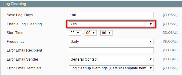 Enabling Log Cleaning