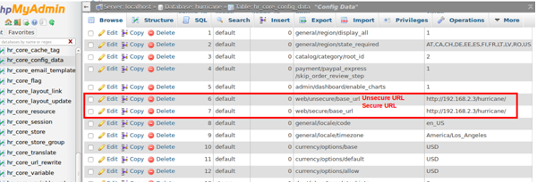 URL Change in PHPMyAdmin