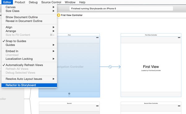 Refactoring to a Storyboard