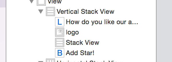 Adding a stack view to another stack view