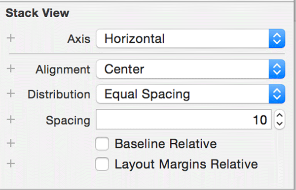 Adjusting the attributes of the new stack view