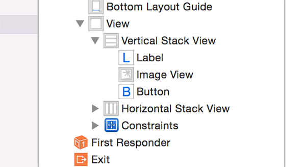 Adding subviews to the top stack view