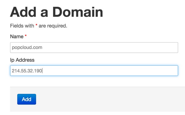 Our Yii Console Add a Domain