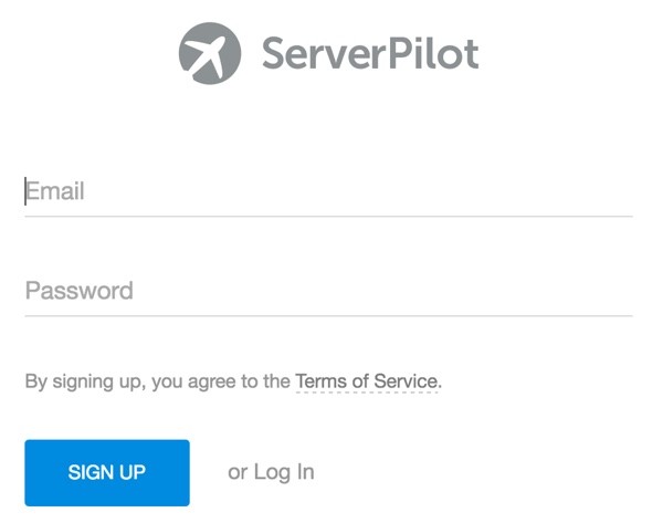 Server Pilot Sign Up