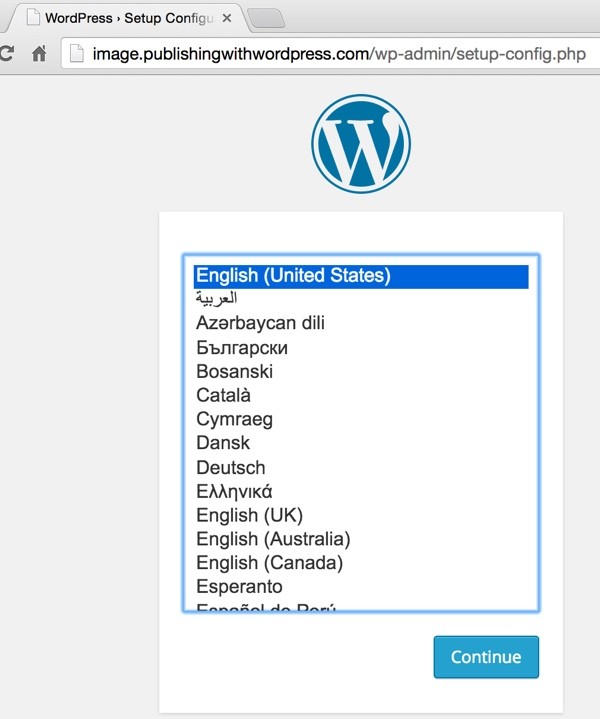 WordPress Set Language