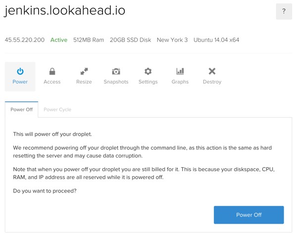 Jenkins Digital Ocean Droplet Created