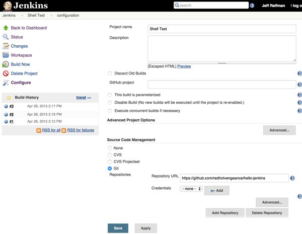 Jenkins Project Github Repository Pull