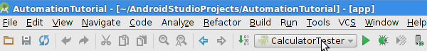 Select CalculatorTester and press play