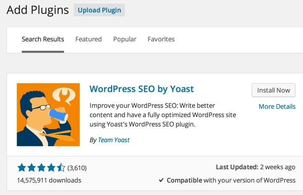 WordPress Add the Yoast SEO Plugin