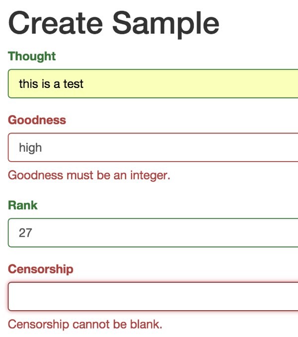 Validators Number and String