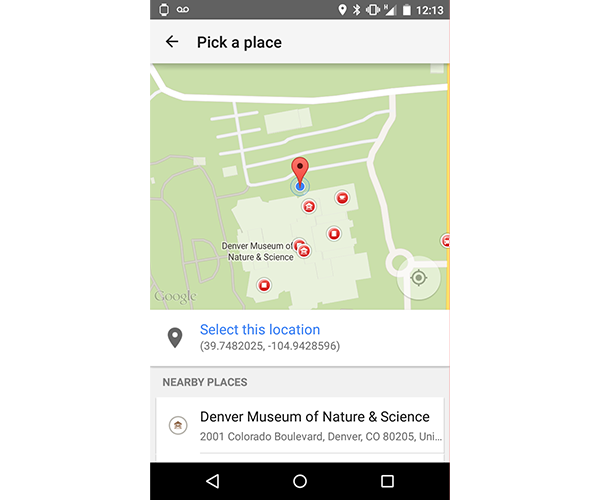 Place Picker Widget