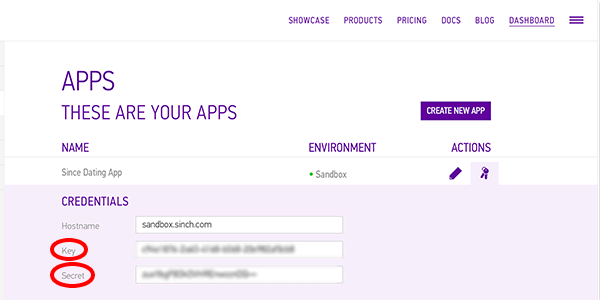 Finding Your Apps Key and Secret