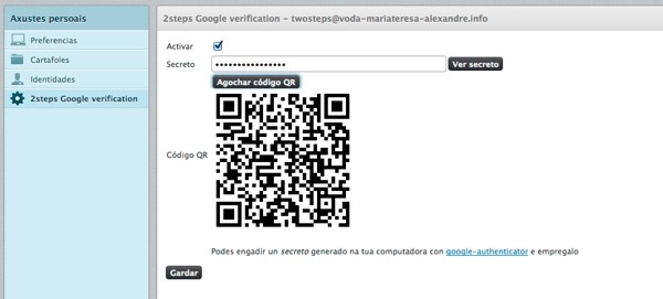 Roundcube Two Factor Authentication with Google Authenticator Settings