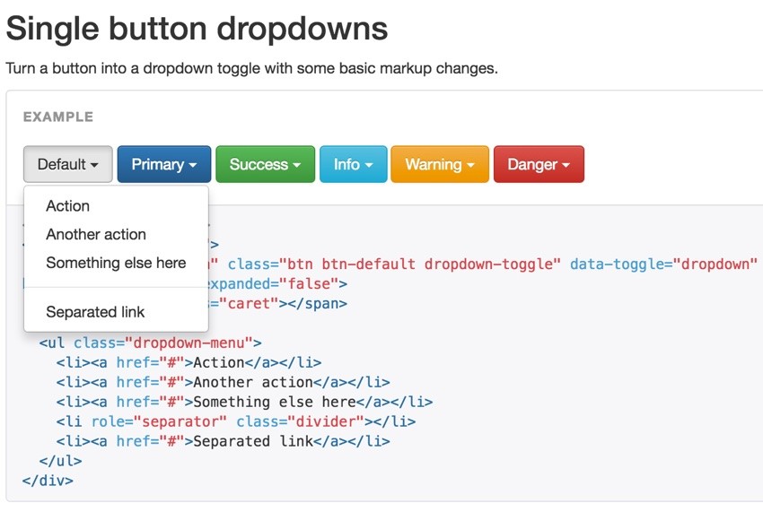 Build Your Startup Advanced Scheduling - Bootstrap Documentation of Dropdown