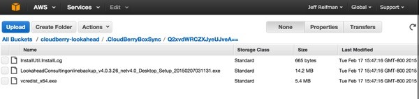 CloudBerry Box S3 View of Sync Folder