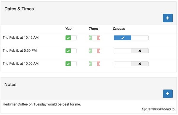 Meeting View Page with Meeting Note